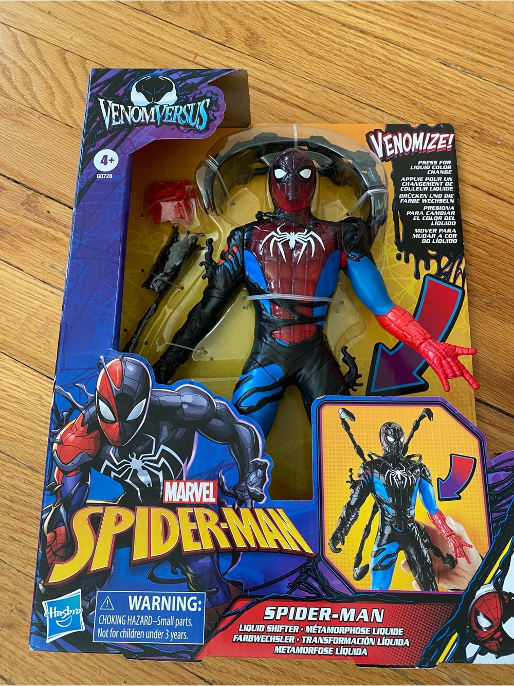 Marvel Spider-Man Venom Versus Liquid Shifter Action Figure - Red, Blue, Black